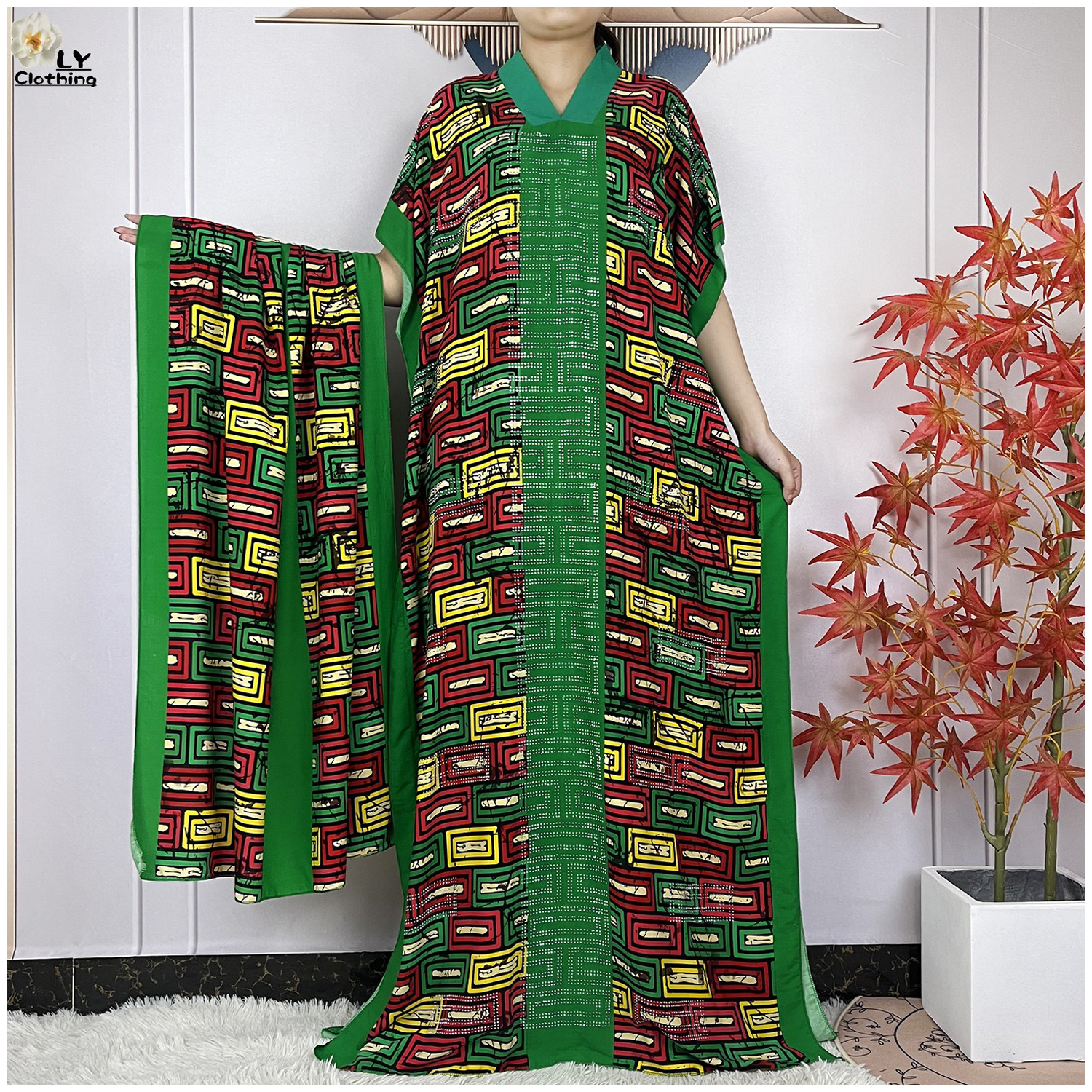 Ethnic Gown - New Muslim Woman Cotton Dresse With