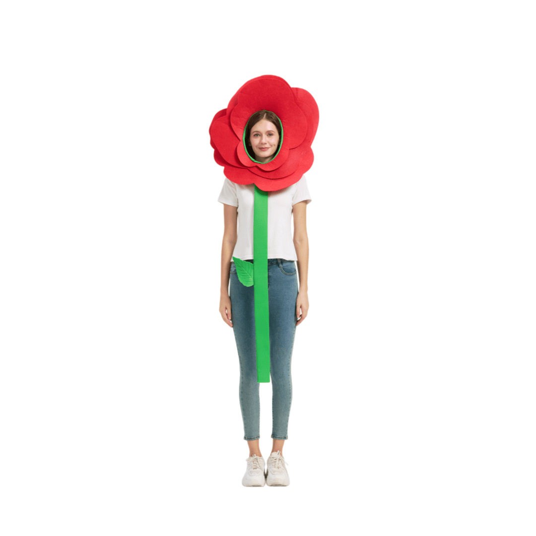 Ethnic Wear - Red Flower Festival Costume Halloween Christmas