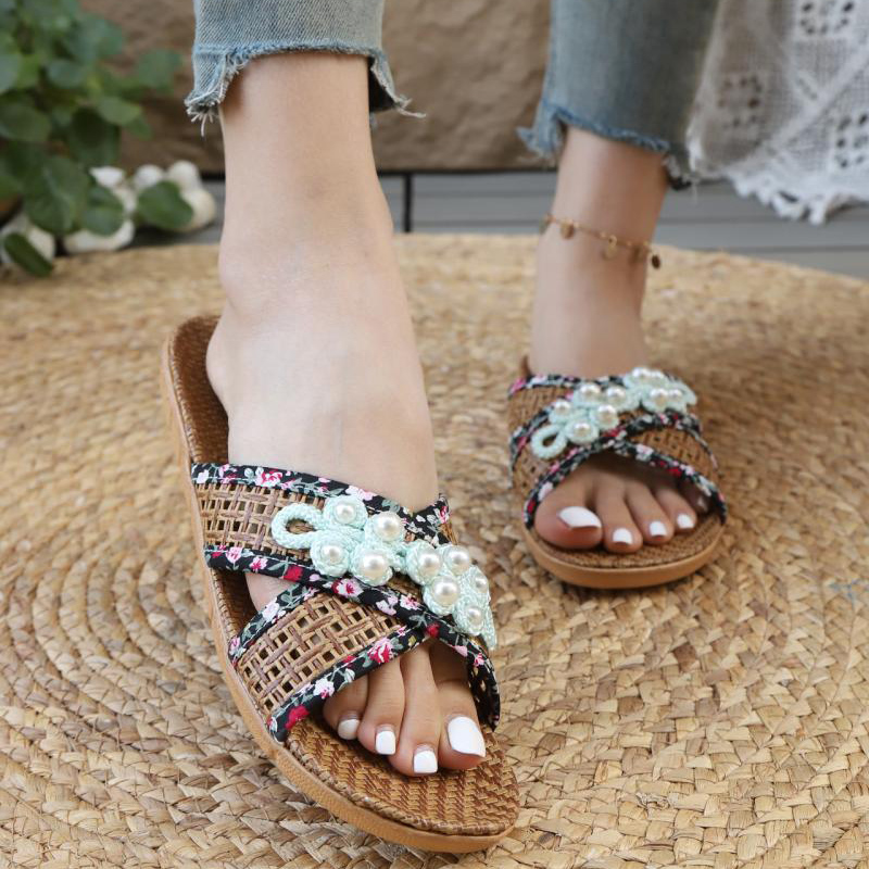 Bohemian Ethnic Woven Straw Fl - Ethnic Fashion Walk review and price