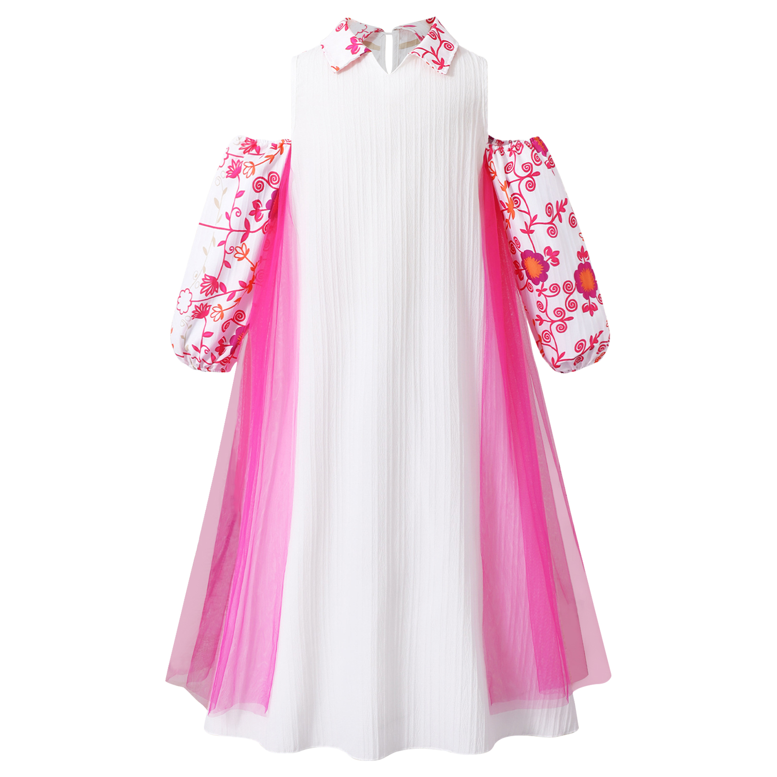 Girl Long Sleeve Mesh Patchwor - Ethnic Wear review and price