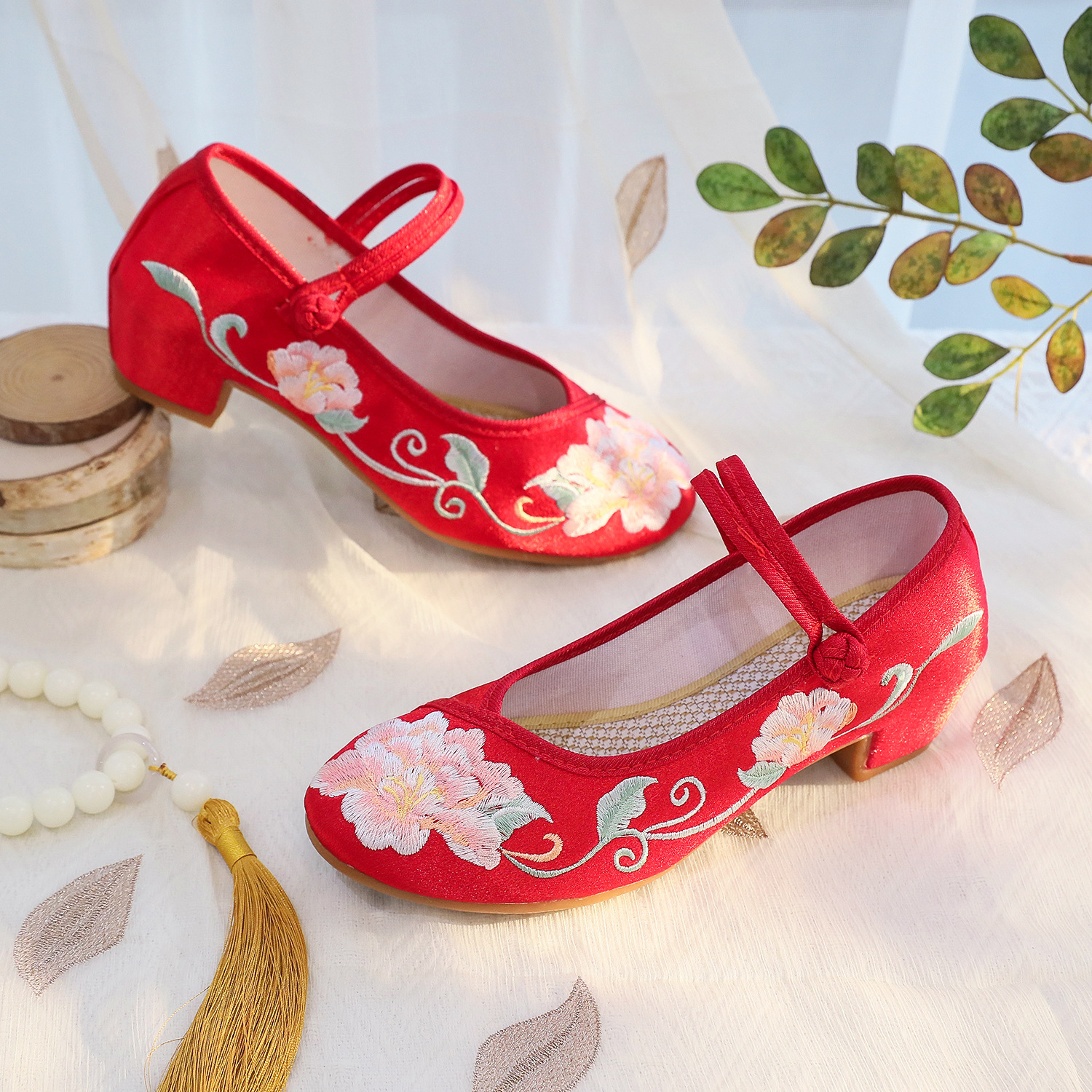 Size 34-40 Block Heel Cheongsa - Ethnic Style review and price