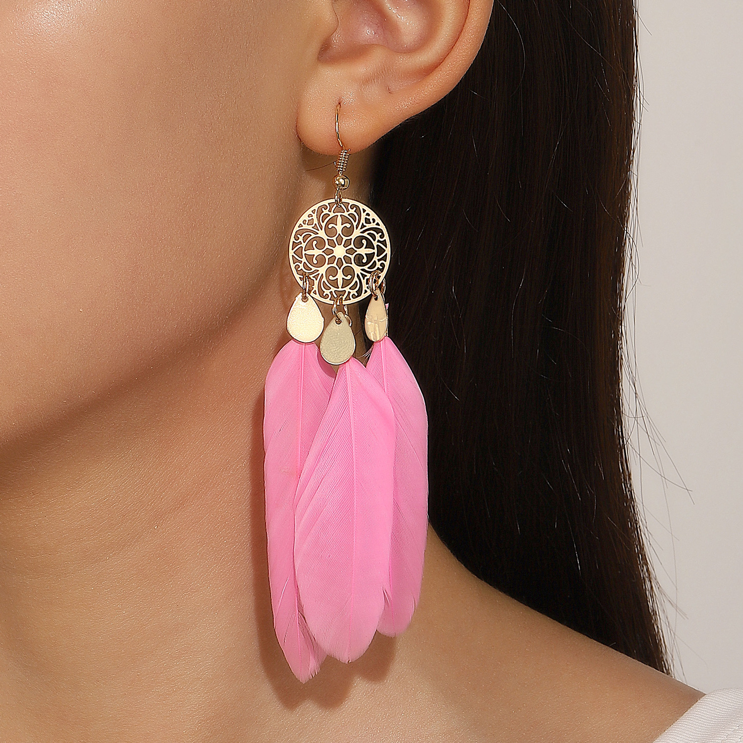 Exotic Bohemian Pink Feather T - Ethnic Fashion Trends 2026 review and price