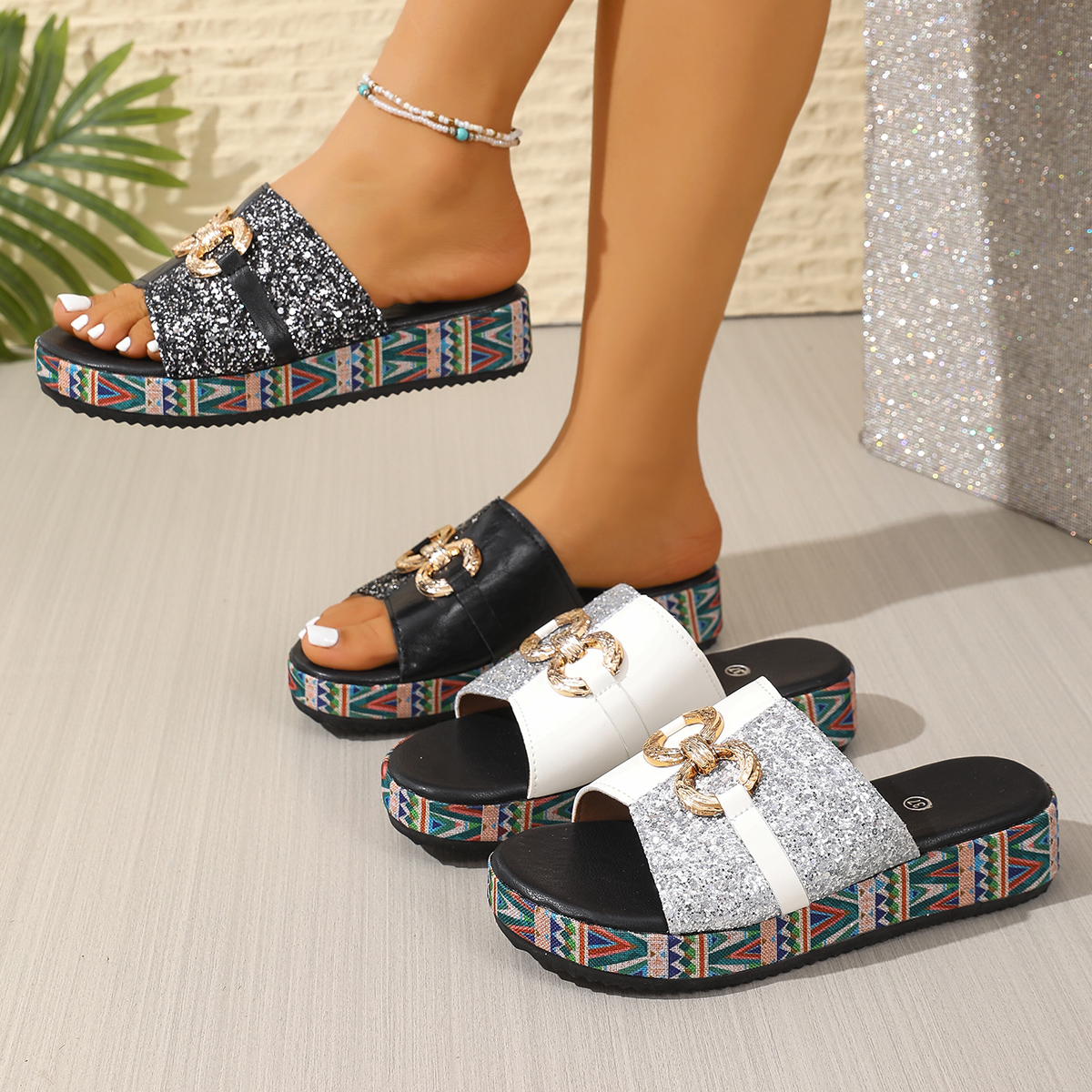 2026 New Thick-Soled Mule Slip - Ethnic Wear review and price
