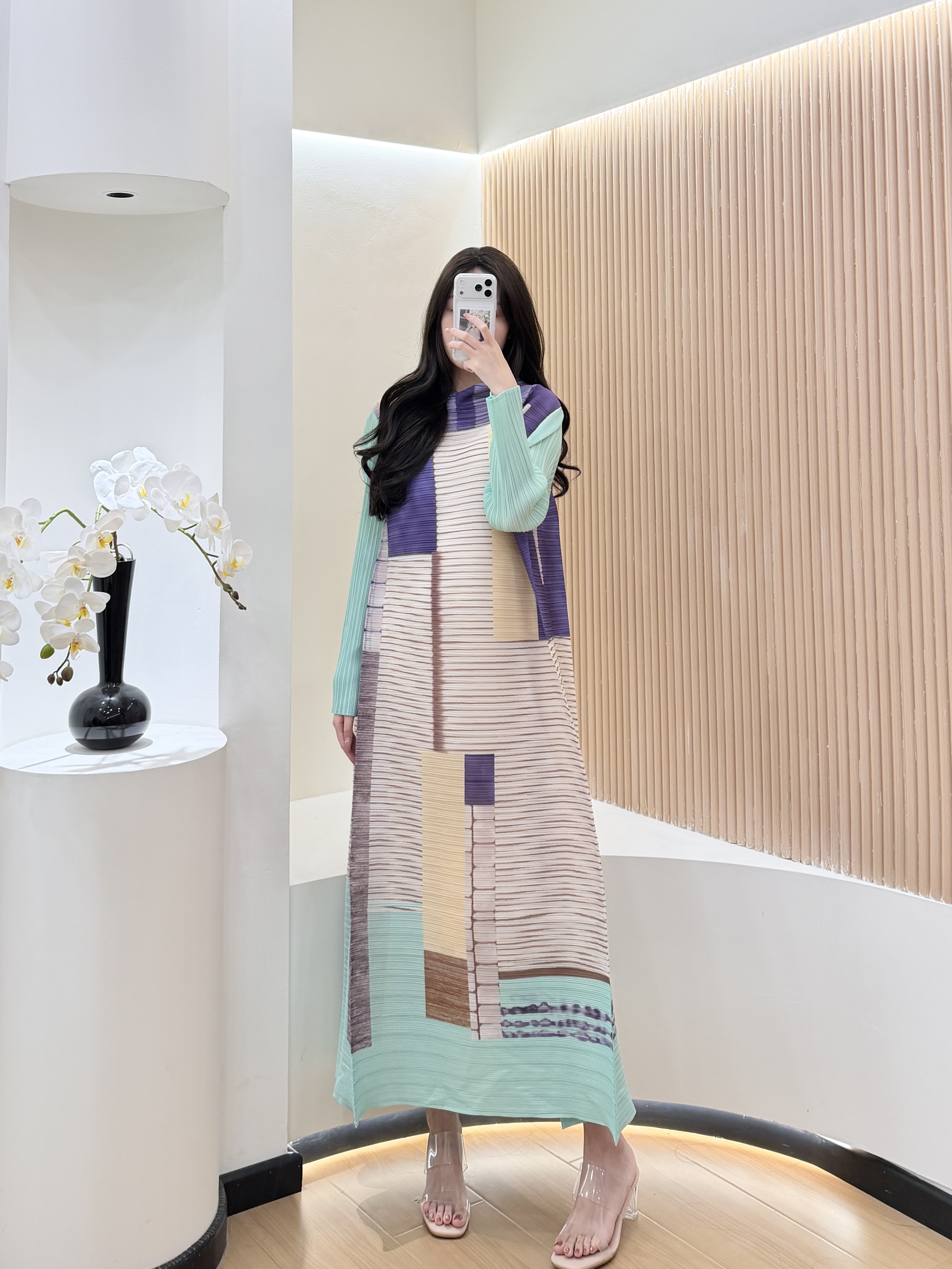 Abaya Mint Green Geometric Pri - Abaya Modest Wear review and price