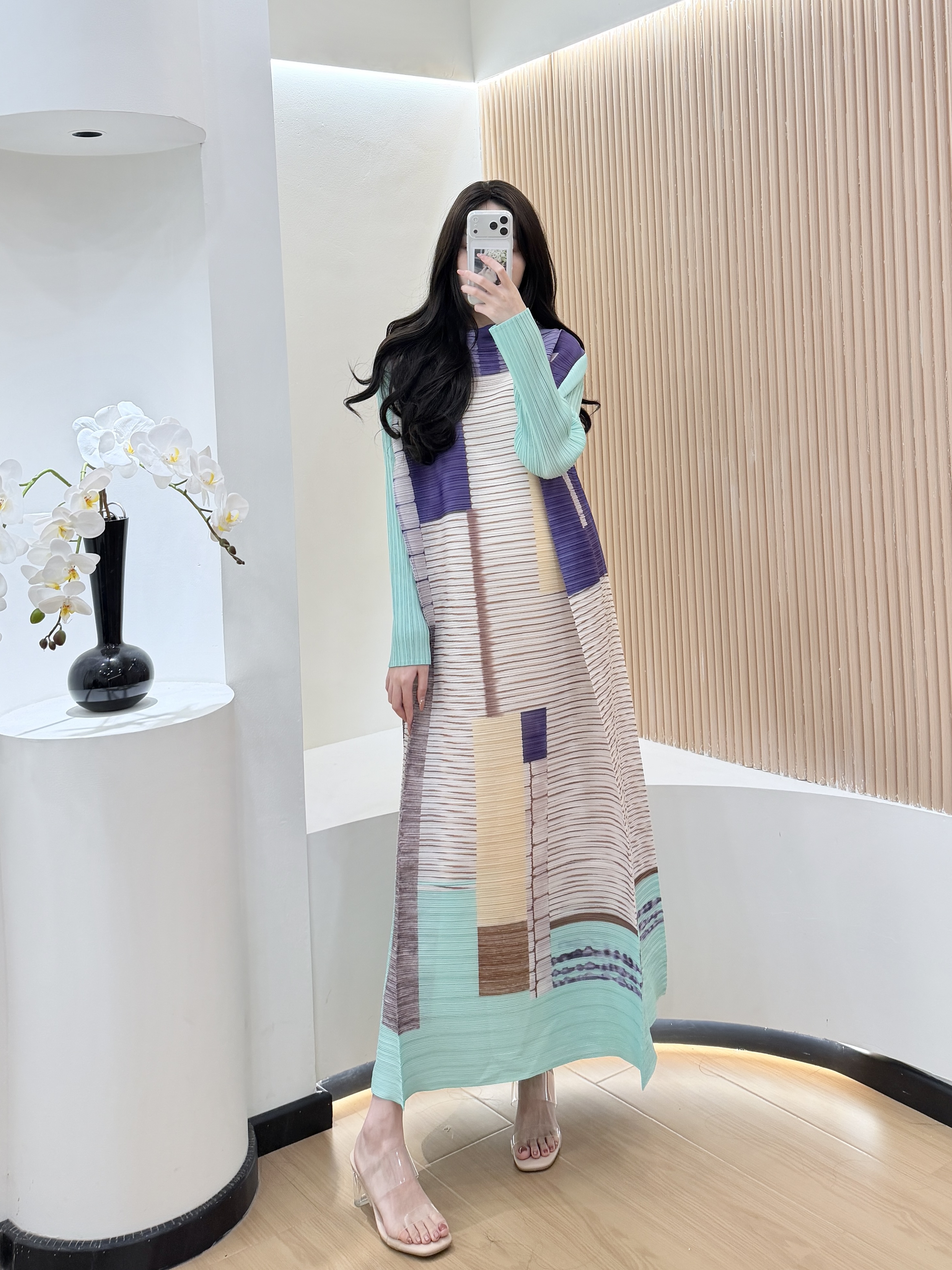Abaya Mint Green Geometric Pri - Abaya Modest Wear review and price