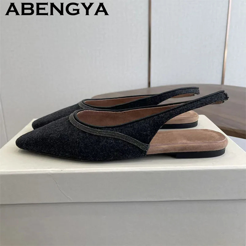 Pointy Toe Flat Heel Sandals f - Ethnic Fashion Walk review and price