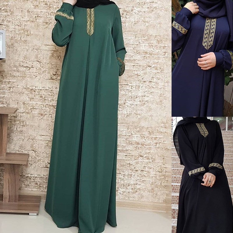 Muslim Ethnic Style Print Abay - Ethnic Gown review and price