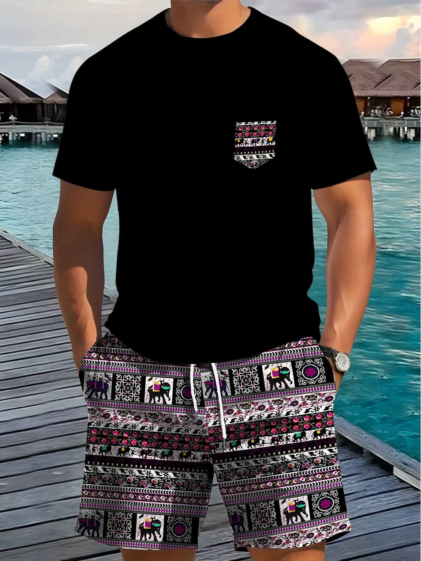 2026 Summer New Men's Short-Sl - Ethnic Style review and price