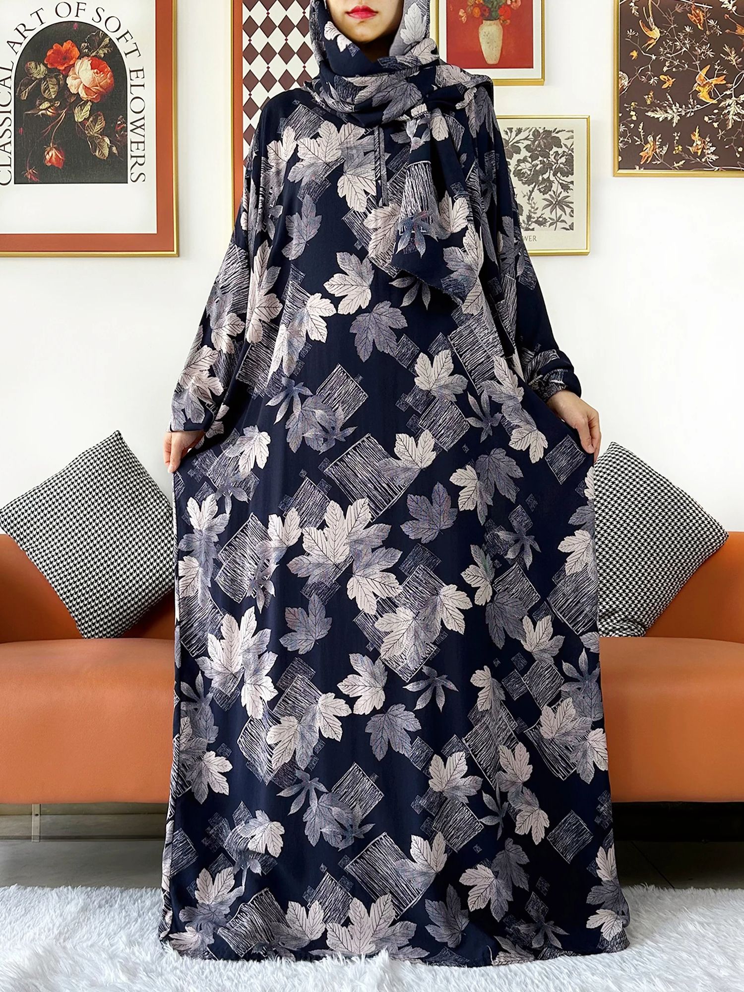 2024 Muslim Floral Cotton Lady - Ethnic Gown review and price