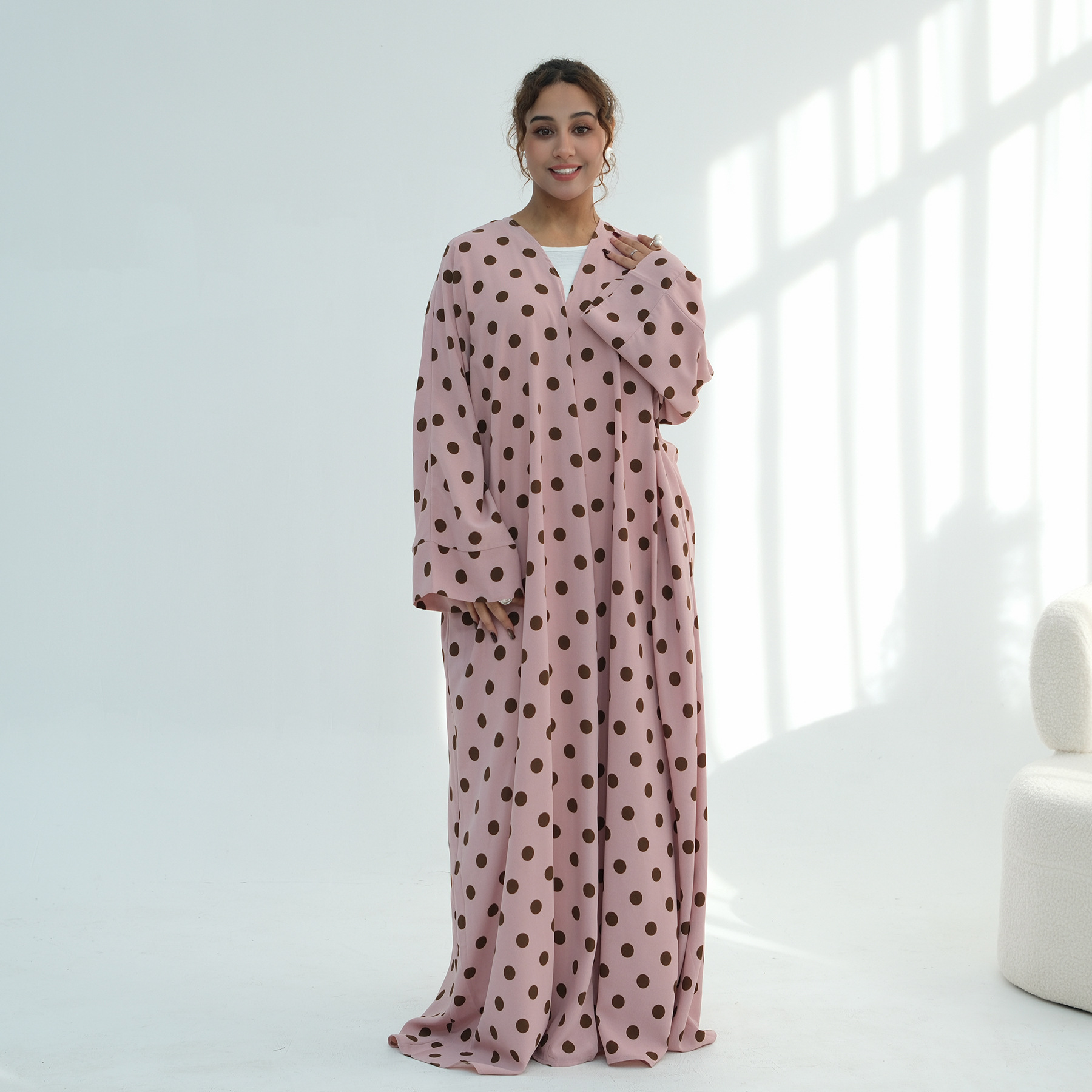 Dubai Polka Dot Abaya Kaftan H - Abaya Modest Wear review and price