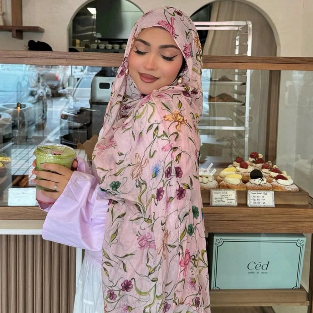 Ladies Ramadan Floral Watercol - Go Ethnic Fashion review and price