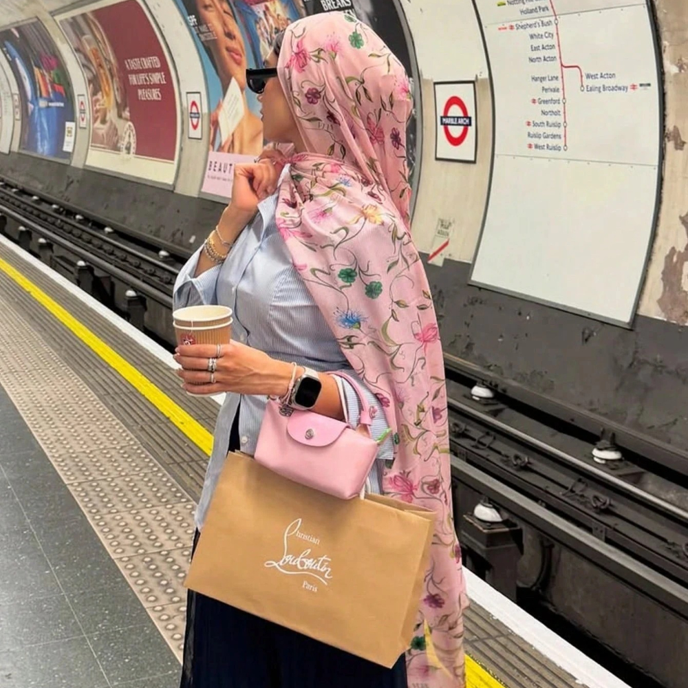 Ladies Ramadan Floral Watercol - Go Ethnic Fashion review and price