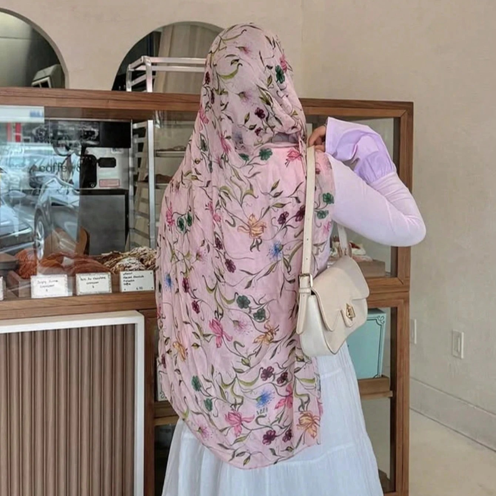 Ladies Ramadan Floral Watercol - Go Ethnic Fashion review and price