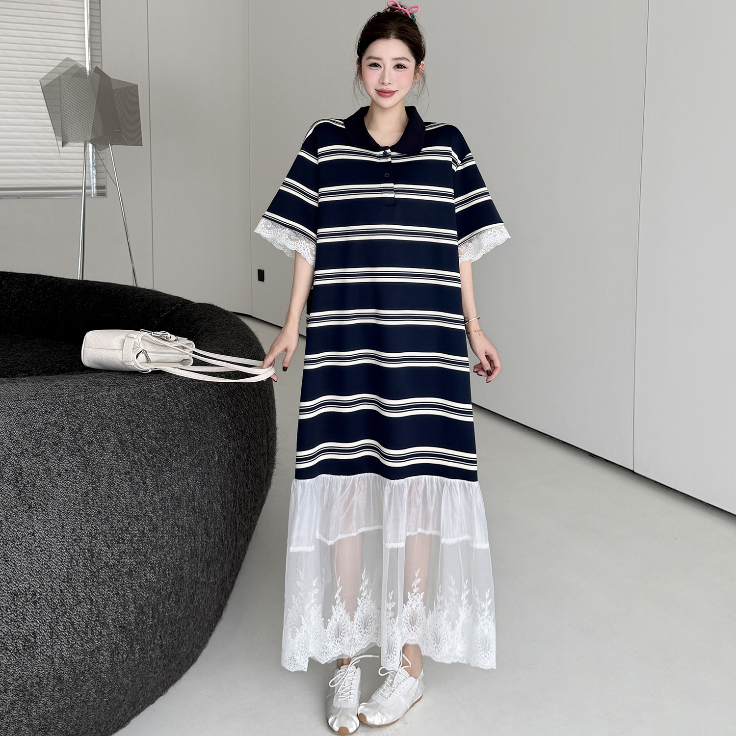 New 2026 Summer Lace Collar Dr - Ethnic Wear review and price