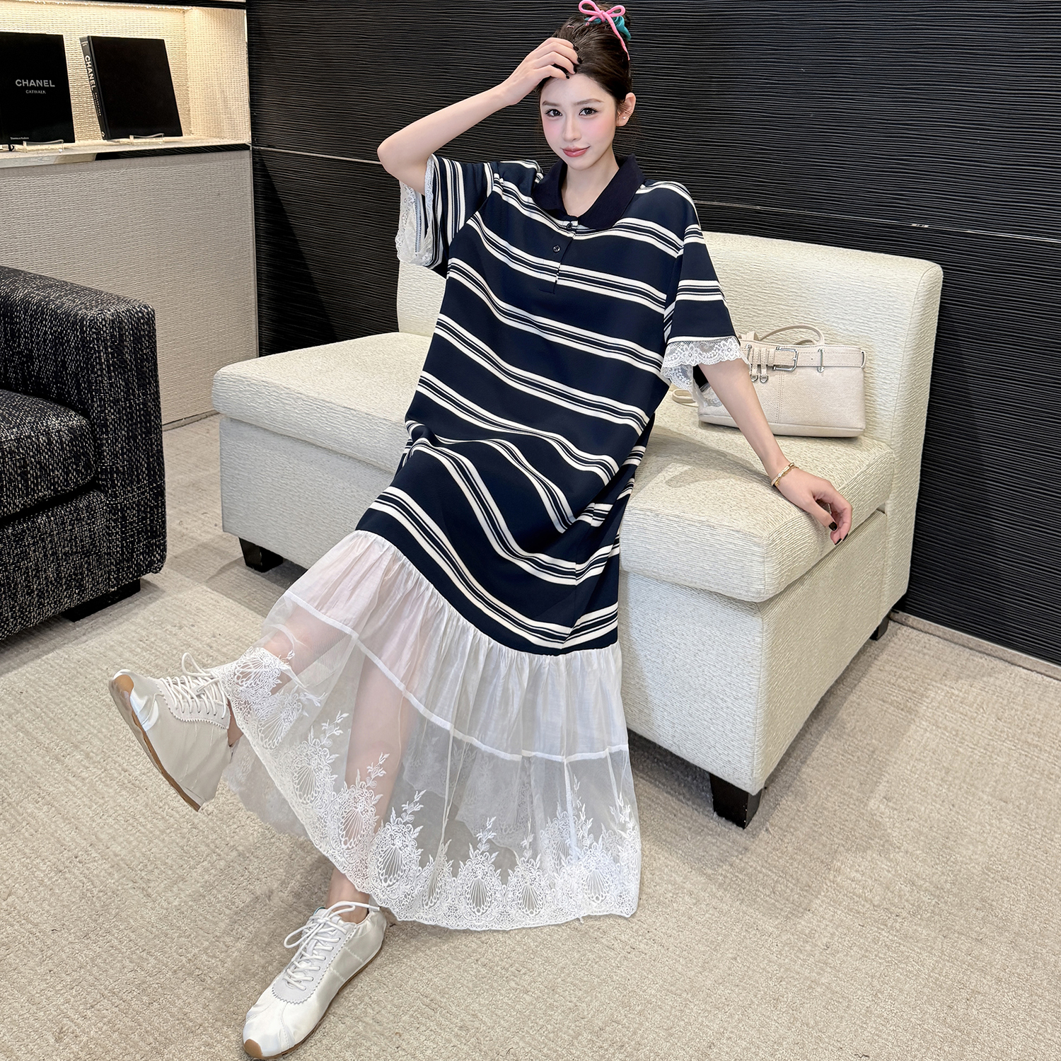 New 2026 Summer Lace Collar Dr - Ethnic Wear review and price
