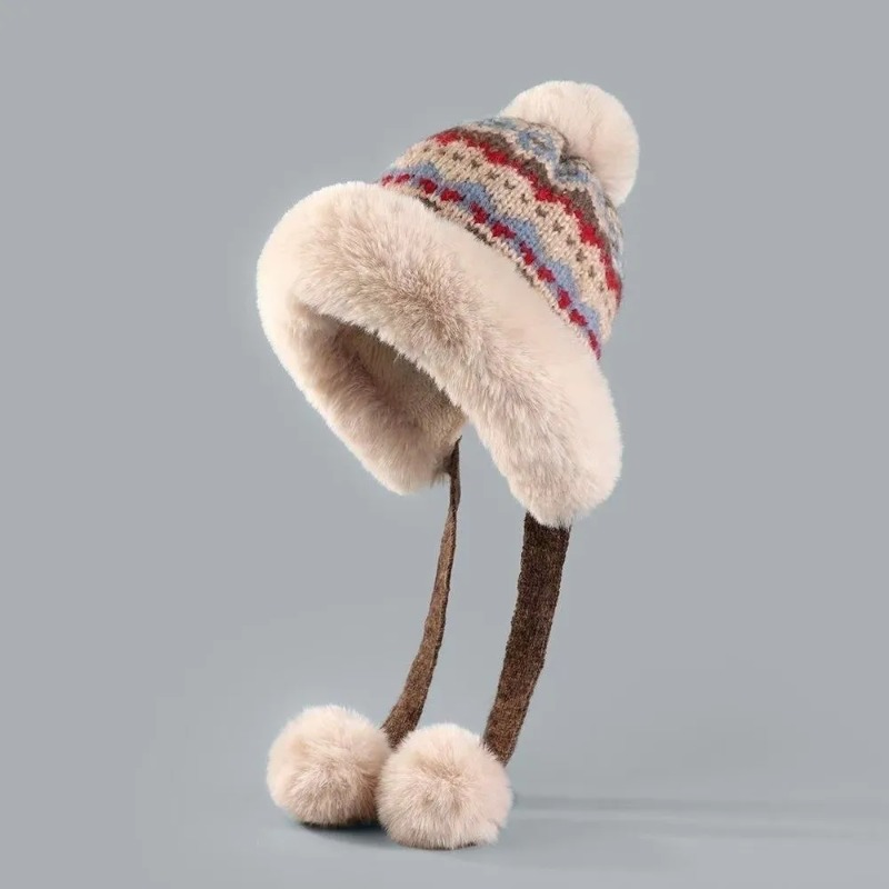 Fashion Thick Knitted Plush Ha - Ethnic Fashion Girls review and price