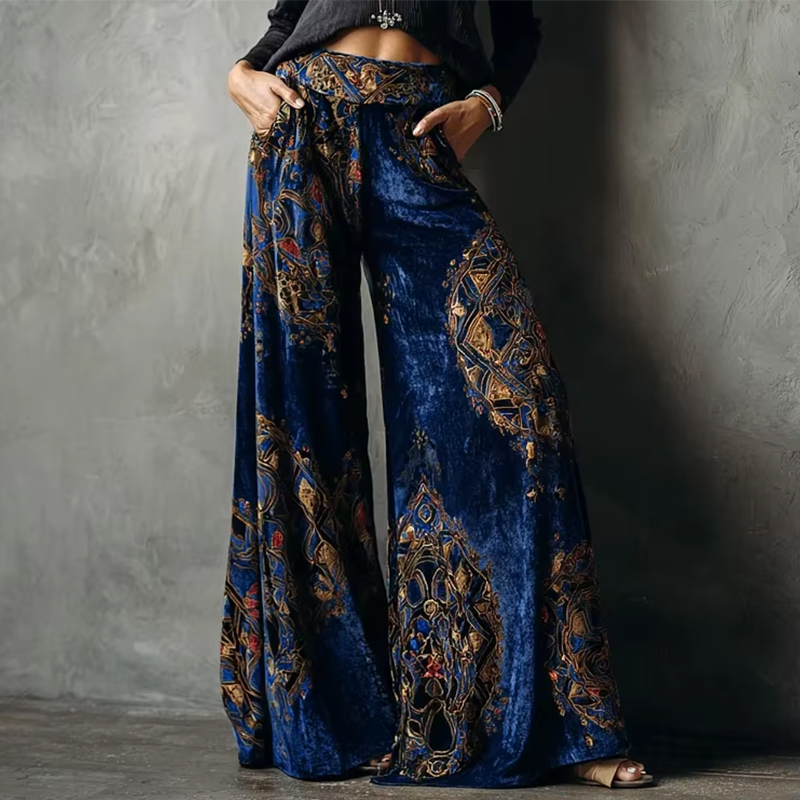Women's Wide Leg Pants Retro E - Winter Ethnic Fashion For Women review and price