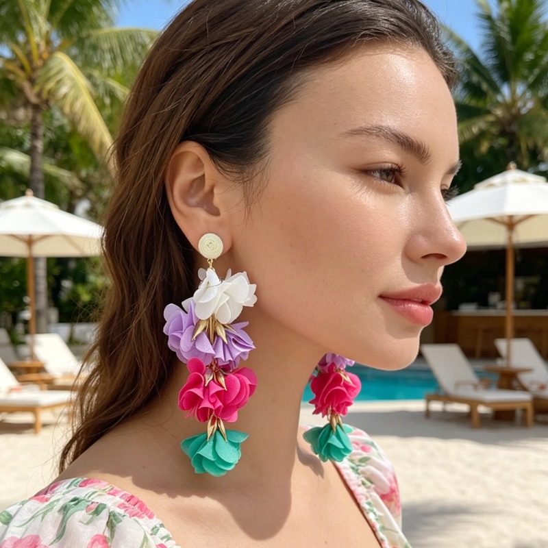 Ethnic Colorful Flower Tassel  - Ethnic Fashion Trends 2026 review and price